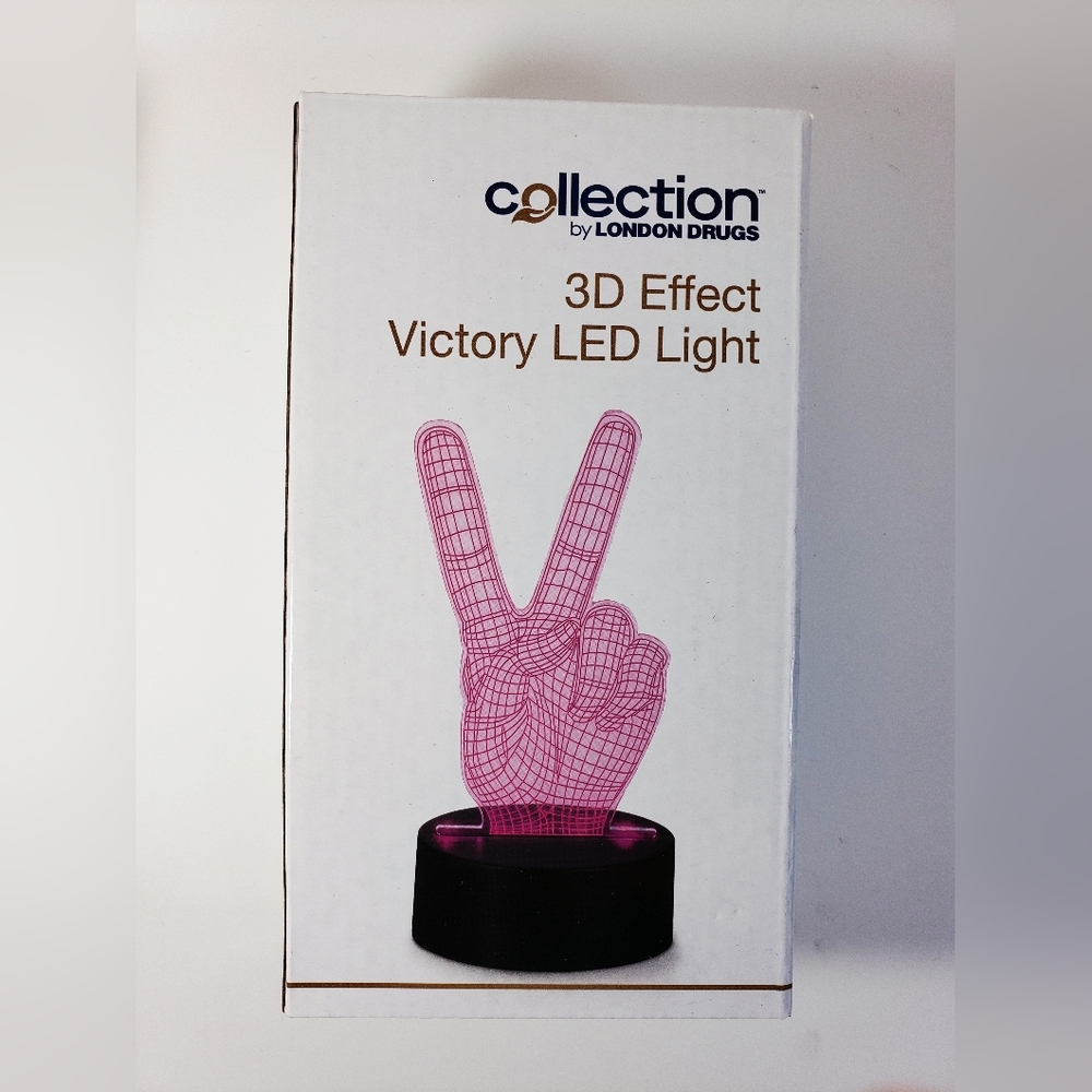 3D Effect Victory LED Light - ✌️ - PEACE